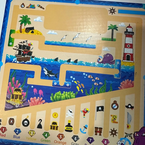 Magnetic Color & Number Maze - Pirate Themed - Picture 3 of 3